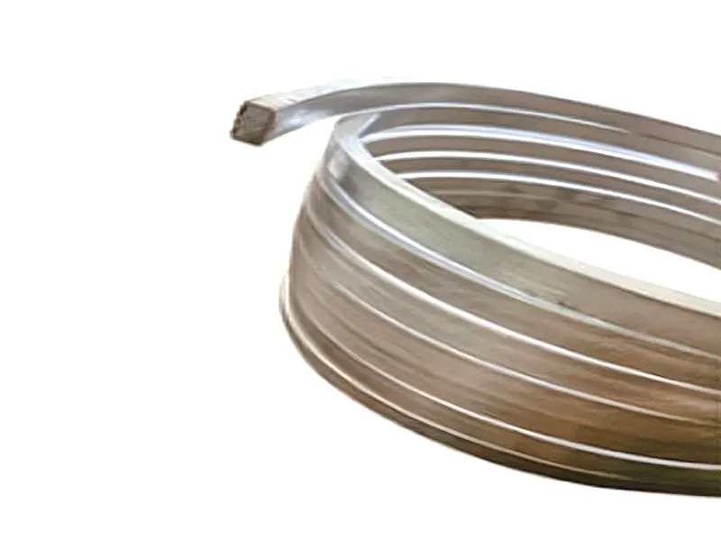 Hot-dip tin-coated steel flat wire